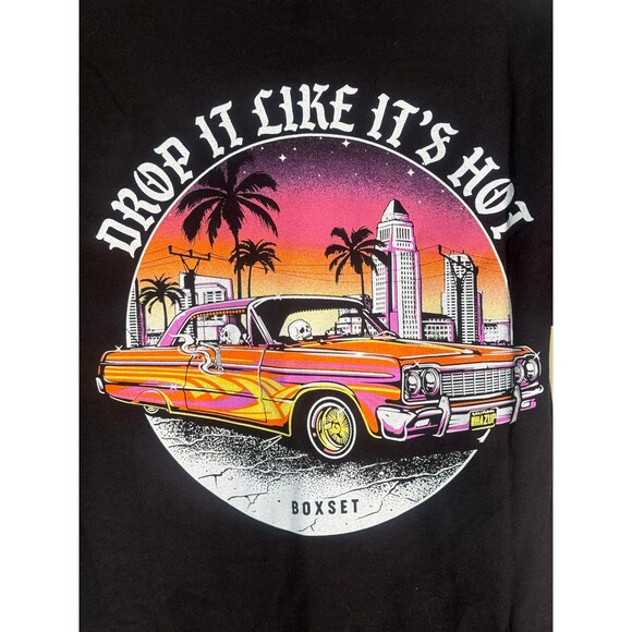 BOXSET DROP IT LIKE IT'S HOT Short Sleeve T-Shirt Black Small - Picture 4 of 6